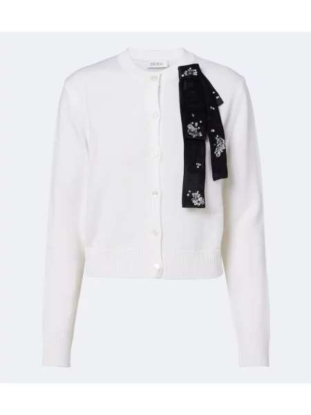 Cardigan Erdem de lână alb