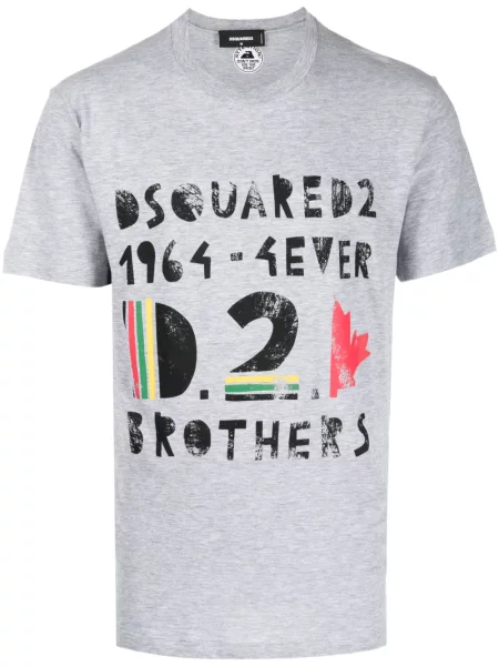 Tricou Dsquared2 cu imagine gri
