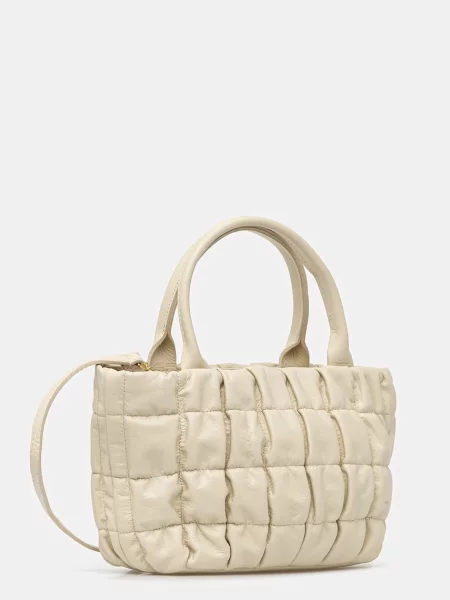 Кожаная сумка Answear.lab бежевая