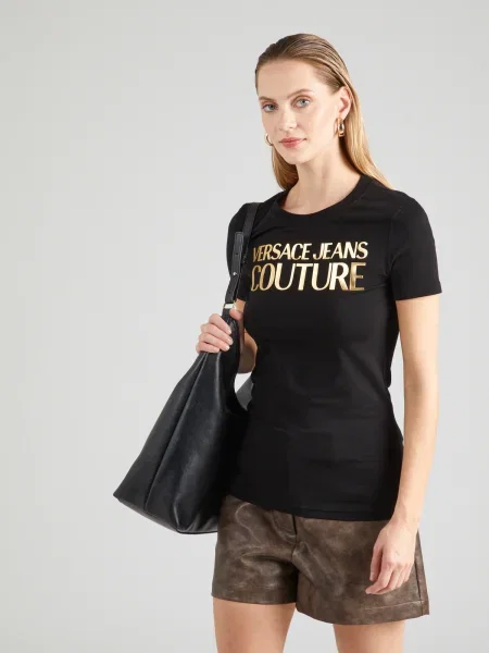 Versace Jeans Couture Tričko zlatá čierna