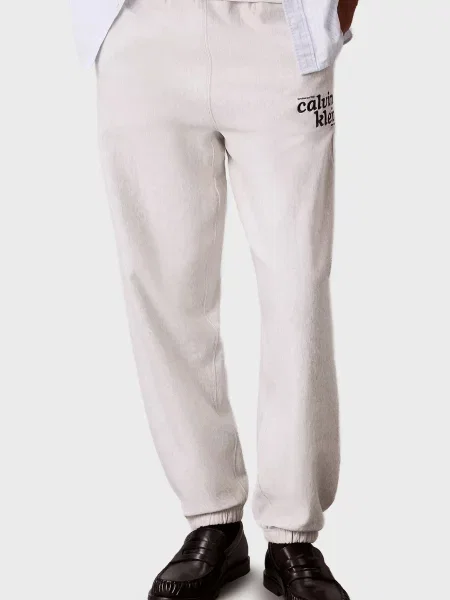 Махрові спортивні штани Calvin Klein Jeans сірі