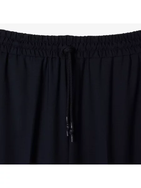 Lacoste Spodnie Wełniane Draped granatowe