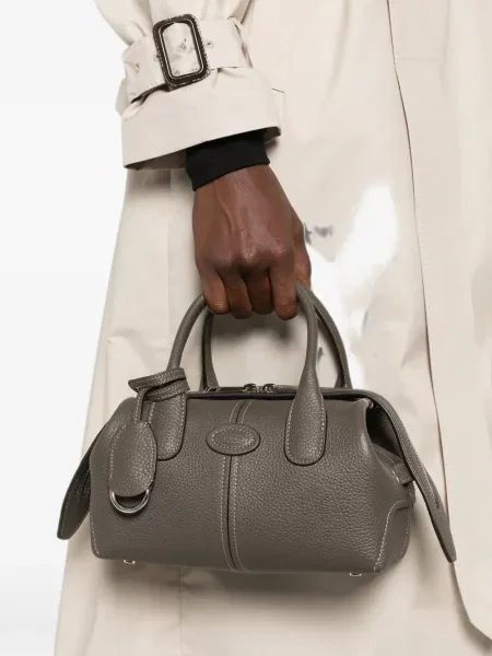 Geantă shopper Tod's cu autograf gri