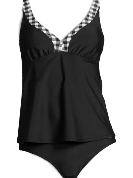 LASCANA Costum de baie Tankini negru alb