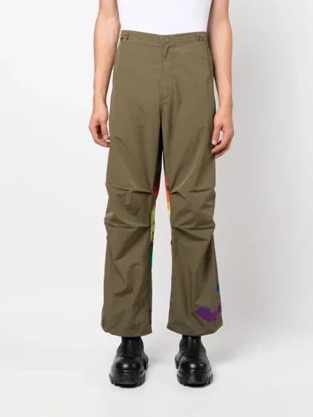 Pantaloni Maharishi cu imagine cu imprimeu abstract verde