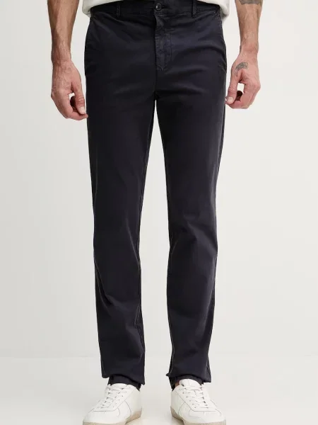 United Colors of Benetton chino hlače z elastanom modra