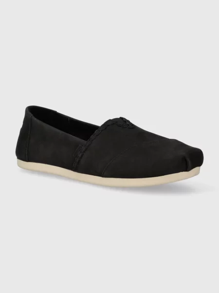 Еспадрили от набук Toms Alpargata черно