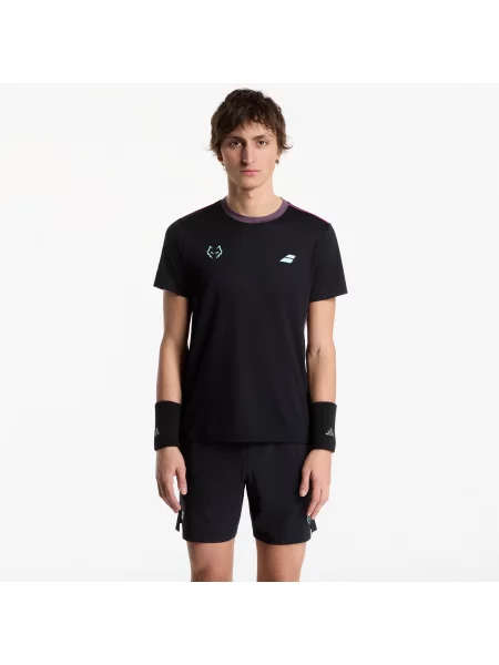 Тениска Babolat с кръгло деколте черно