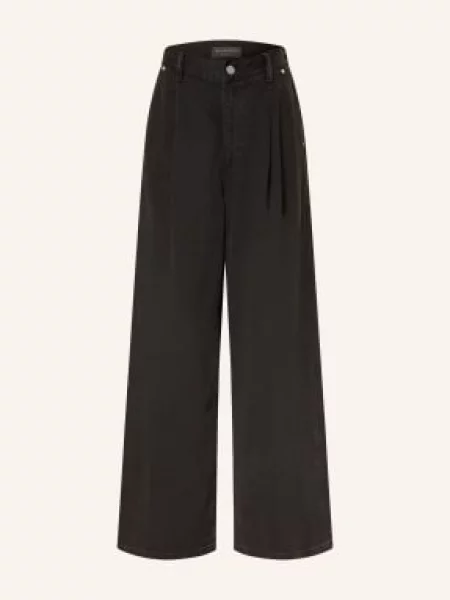 Allsaints Džíny S Širokými Nohavicemi Haze washed black černé