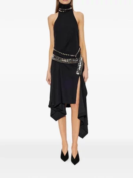 Rochie midi Iro asimetrică negru