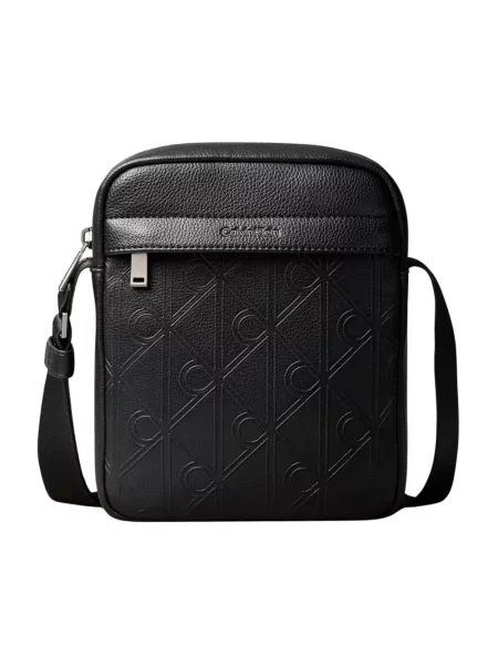 Calvin Klein saszetka z imitacji skóry czarna