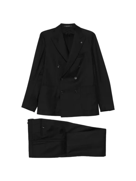 Costum Tagliatore cu două rânduri de nasturi de costum negru