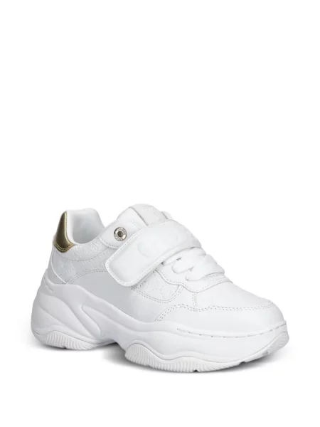 Sneakerși Guess cu bretele alb