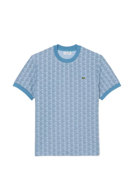 Тениска Lacoste с кръгло деколте синьо