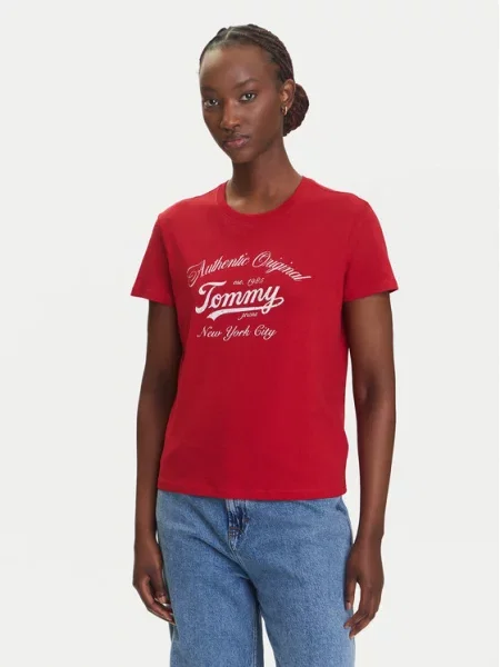 Tommy Jeans T-shirt Essential crvena