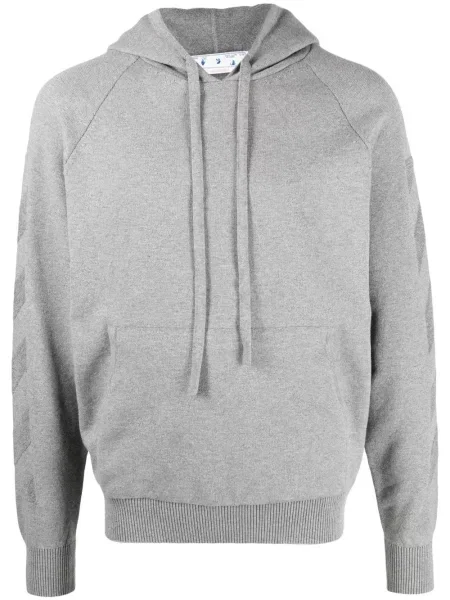 Hanorac cu glugă Off-white tricotate cu autograf