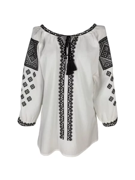 Rody’s forever Bluză tradițională Oktoberfest Damenbluse weiß/schwarz XL' alb