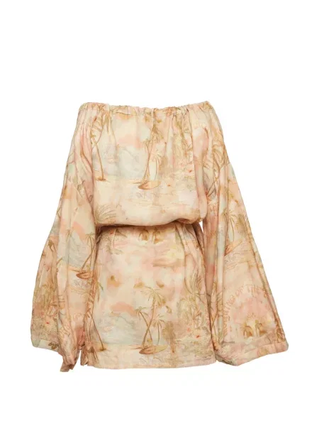 Rochie mini Zimmermann cu imagine roz