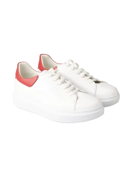 Sneakersy Kiton skórzane klasyczne białe