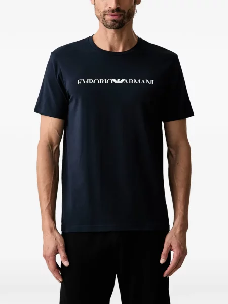 Tricou Emporio Armani cu imagine albastru