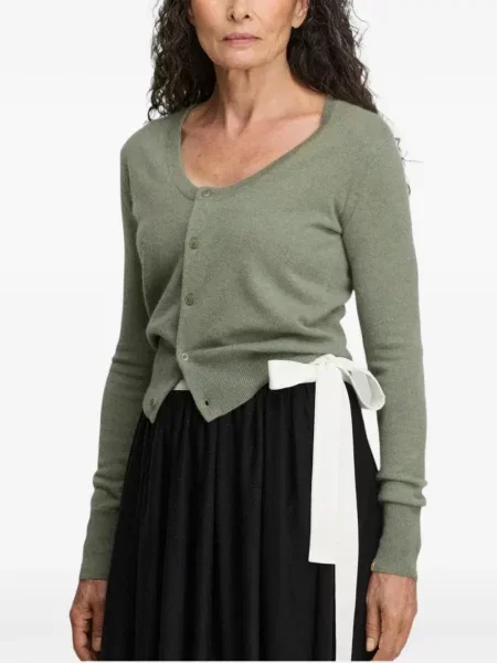 Cardigan Extreme Cashmere din cașmir verde