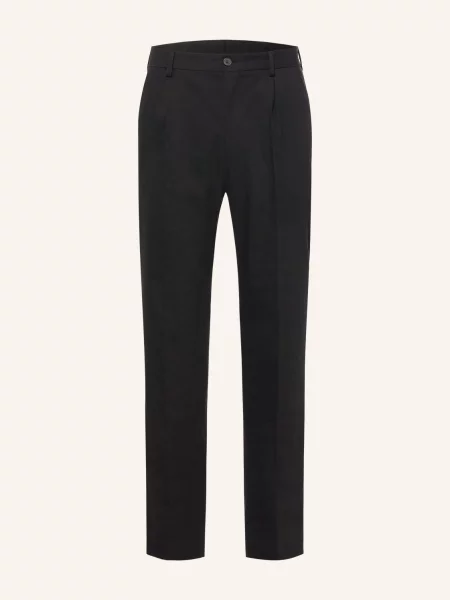 Strellson Oblekové Kalhoty Tomeo Regular Fit S Lnem black černé