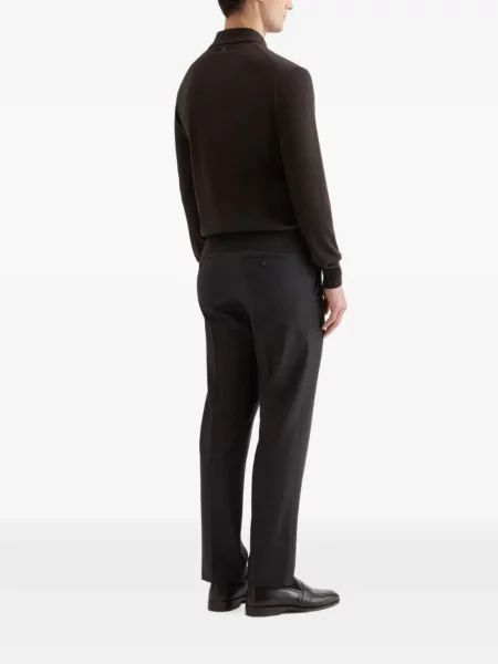 Lung tricou polo Agnona maro