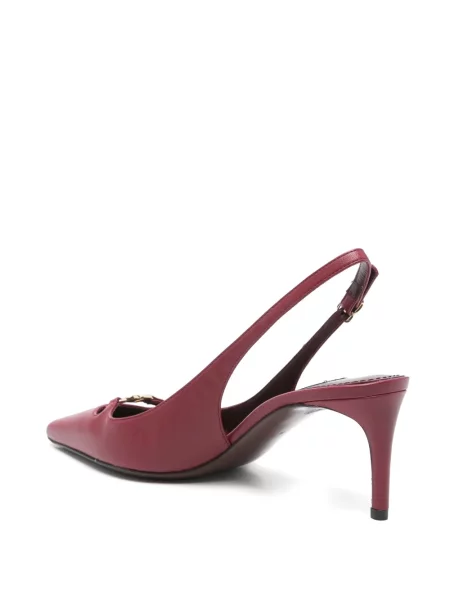 Pantofi cu toc Dolce & Gabbana din piele slingback roșu