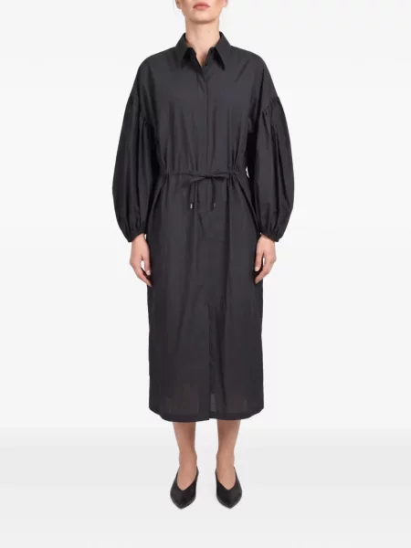 Rochie tip cămașă Brunello Cucinelli cu cordon negru
