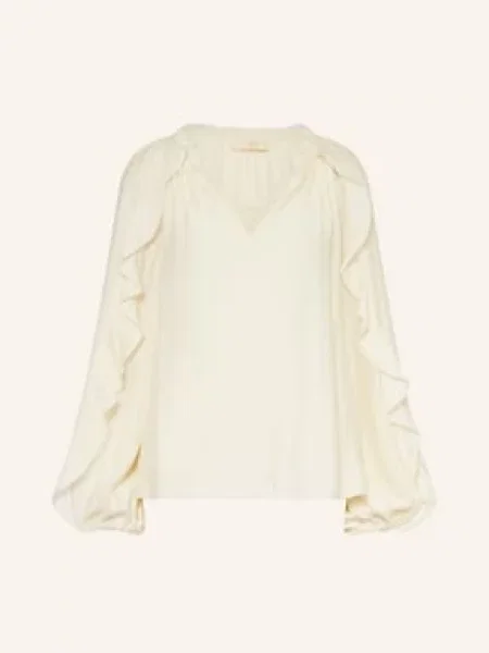 Ivi Collection Bluzka Z Falbanami weiss