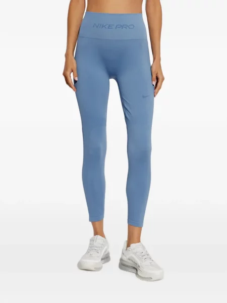 Sutien Nike cu decolteu în V din piele de căprioară cu glugă albastru