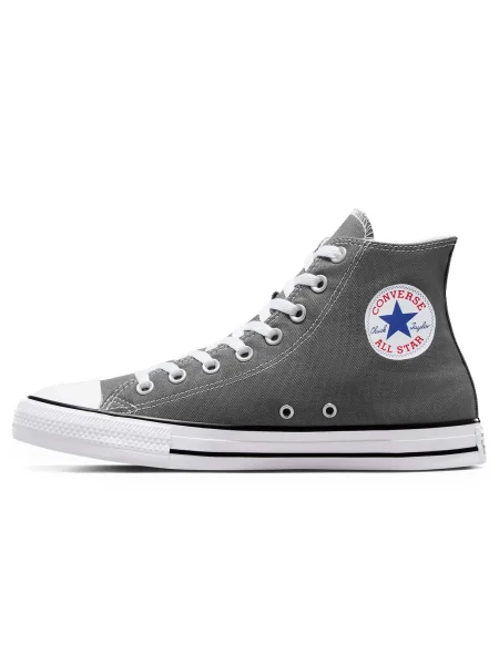CONVERSE Magas szárú sportcipők Chuck Taylor All Star sötétszürke / természetes fehér