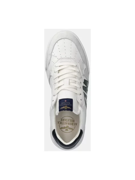 Sneakersy Aeronautica Militare skórzane białe