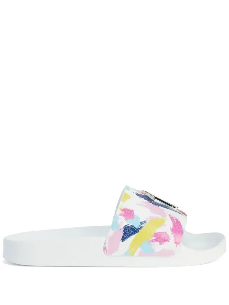 Papuci Giuseppe Zanotti cu imagine alb