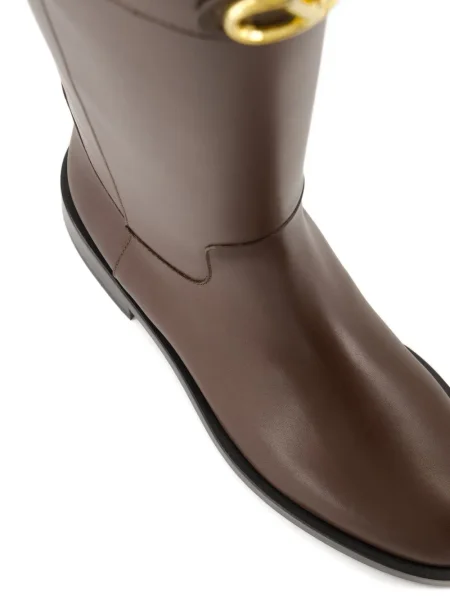 Botine Valentino Garavani cu cataramă maro
