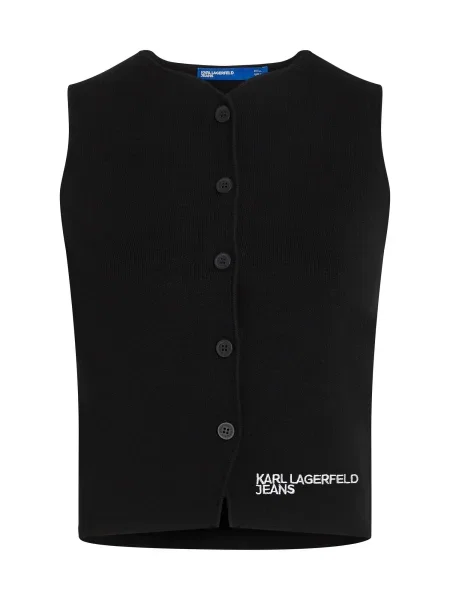 KARL LAGERFELD JEANS Vestă tricotată negru alb