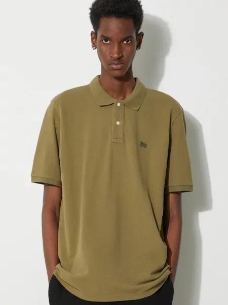 Woolrich μπλουζάκι πόλο Classic American Polo πράσινο