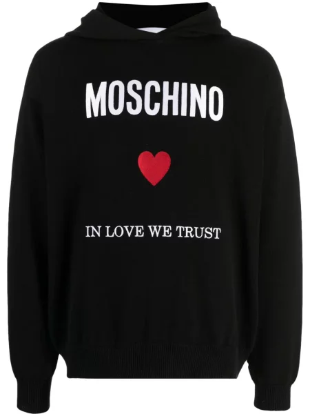 Hanorac cu glugă Moschino cu imagine negru
