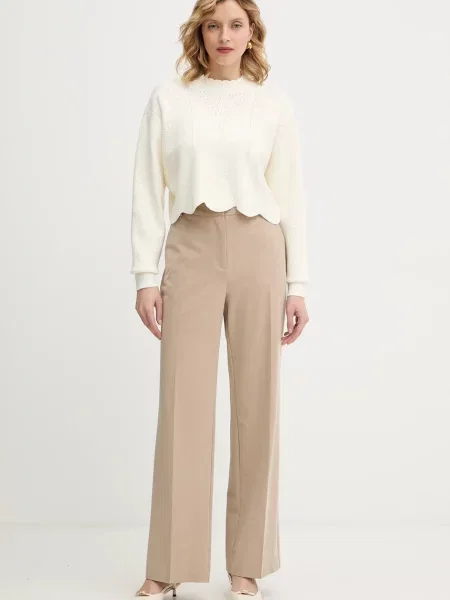 Twinset pulover din amestec de lână bej