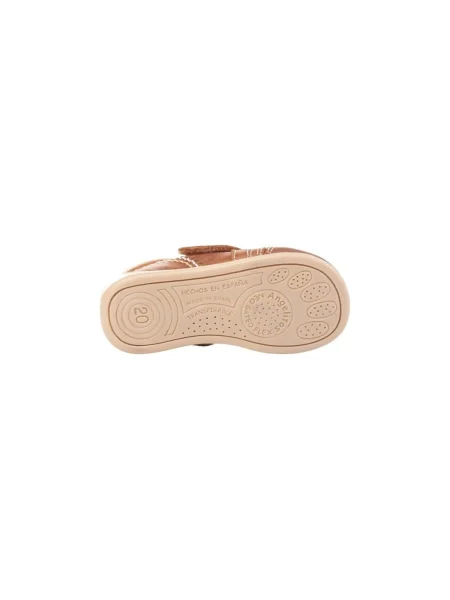 Pantofi Angelitos cu velcro maro