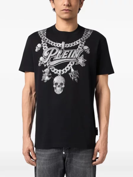 Tricou Philipp Plein cu imagine negru