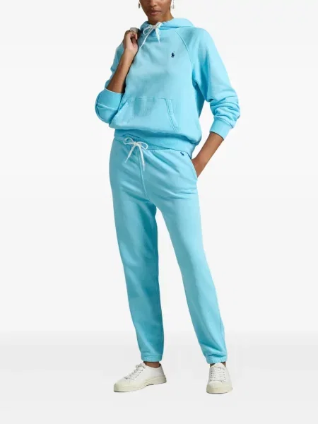 Spodnie Polo Ralph Lauren skórzane z nadrukiem z wzorem paisley czarne