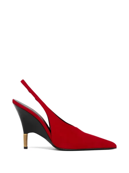 Pantofi cu toc Khaite slingback roșu