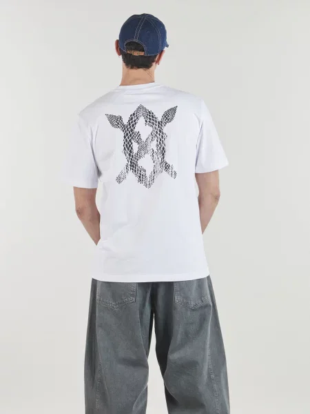 Tričko Daily Paper Snake Shield Ss Tee White XS bílé