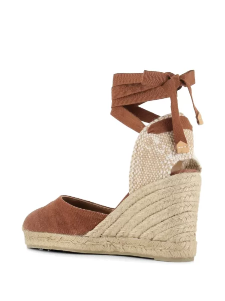 Espadrile Castaner cu pană maro