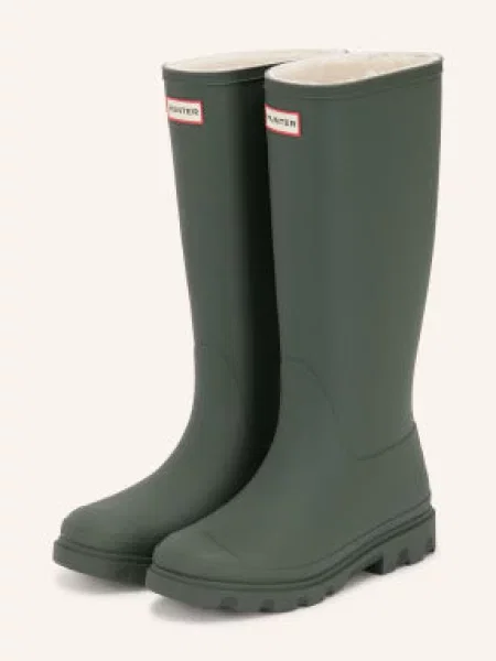 Hunter Kozačky Downpour Tall Insulated olivová