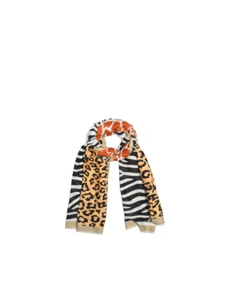 Хустка Estro з принтом сіра