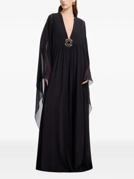 Rochie maxi Elie Saab de mătase negru