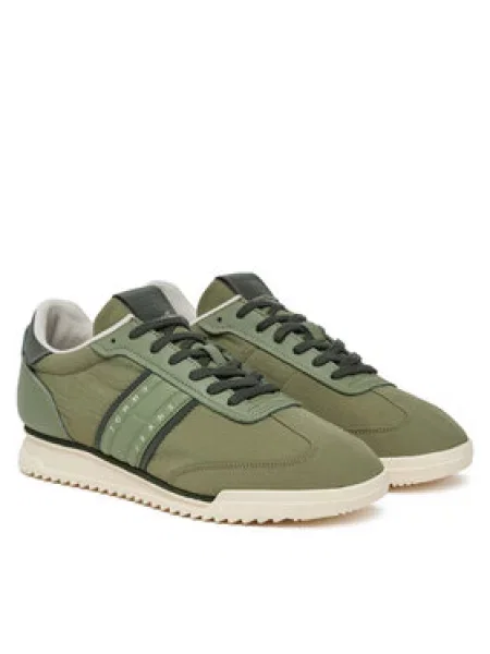 Tommy Hilfiger Sneakersy Tjm Runner Cleated Mix Mat. zelená