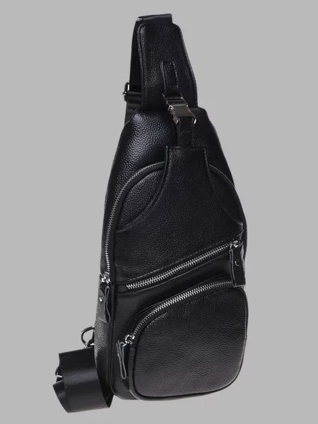 Кожаная сумка Borsa Leather черная